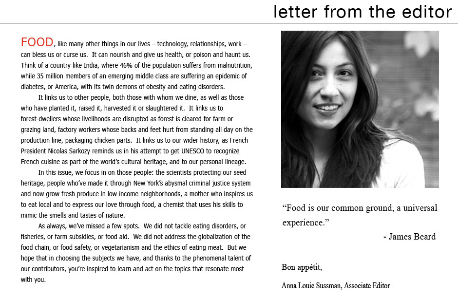 04- Anna's Editor Letter - Food Issue